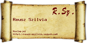 Reusz Szilvia névjegykártya