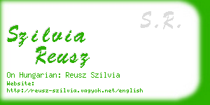 szilvia reusz business card